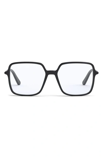 Dior Mini 54mm Square Reading Glasses In Black/ Other