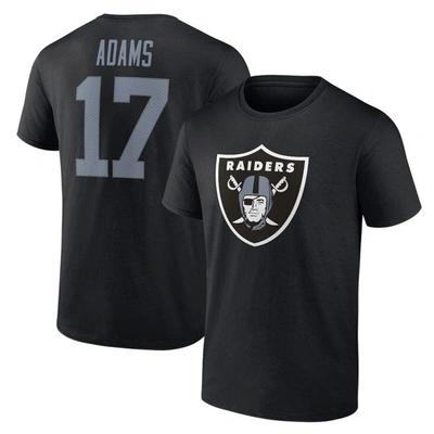 Fanatics Branded Davante Adams Black Las Vegas Raiders Player Icon Name & Number T-shirt
