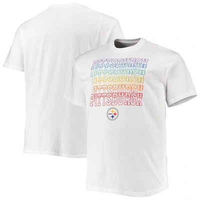 Fanatics Men's  White Pittsburgh Steelers Big And Tall City Pride T-shirt
