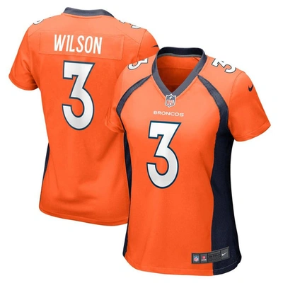 Nike Russell Wilson Orange Denver Broncos Game Jersey