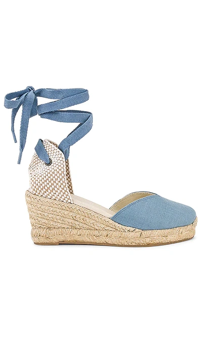 Soludos Lyon Wedge In Blue