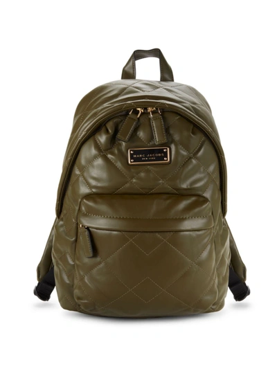 Marc Jacobs Women's Quilted Moto Leather Backpack In Green