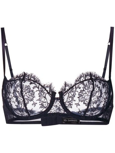 I.d.sarrieri Lace Balconette Bra In Deep Blue