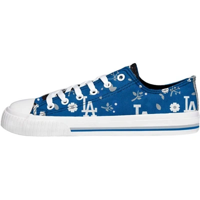 Foco Blue Los Angeles Dodgers Flower Canvas Allover Shoes