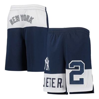 Outerstuff Kids' Big Boys Derek Jeter Navy New York Yankees Pandemonium Name And Number Shorts