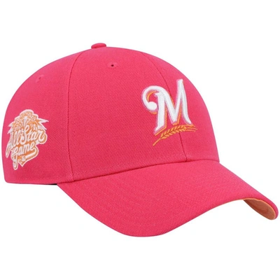 47 ' Magenta Milwaukee Brewers 2002 Mlb All-star Game Mango Undervisor Mvp Snapback Hat In Pink