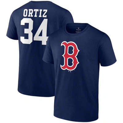 Fanatics Branded David Ortiz Navy Boston Red Sox Logo Graphic T-shirt