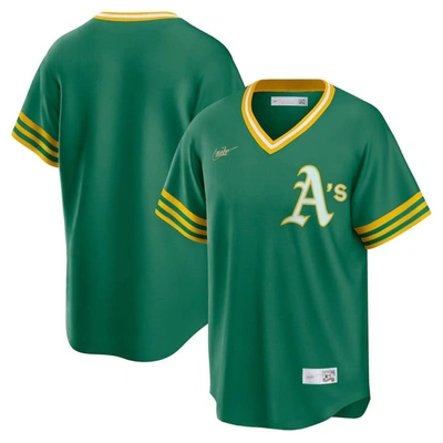 Nike Kelly Green Oakland Athletics Road Cooperstown Collection Team Jersey