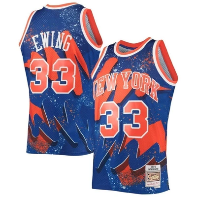 Mitchell & Ness Patrick Ewing Blue New York Knicks Hardwood Classics 1991/92 Hyper Hoops Swingman Je