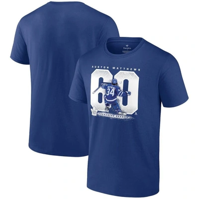 Fanatics Branded Auston Matthews Blue Toronto Maple Leafs Big & Tall Goal Record T-shirt