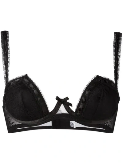 Folies By Renaud Carla Noir Cut-out Bra In Black