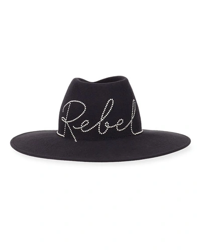 Eugenia Kim Harlowe Embellished Rebel Wool Hat In Gray