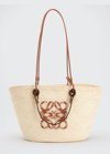 Loewe X Paula's Ibiza Anagram Basket Tote Bag In Natural/black