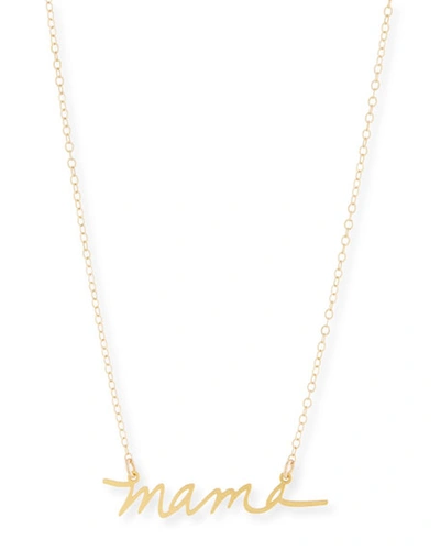 Brevity Mama Small Pendant Necklace In Gold