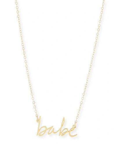 Brevity Babe Small Pendant Necklace In Gold