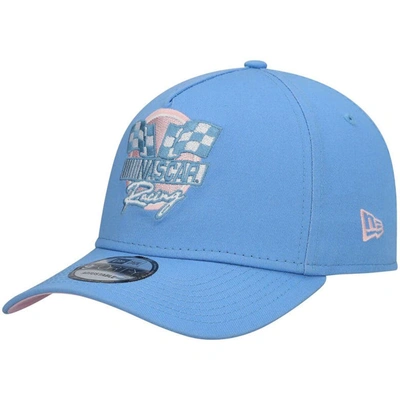 New Era Men's  Light Blue, Pink Nascar 9forty A-frame Snapback Hat In Light Blue,pink