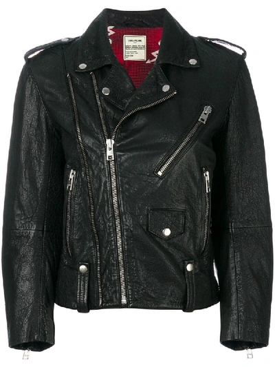 Zadig & Voltaire Liya Deluxe Leather Moto Jacket In Black