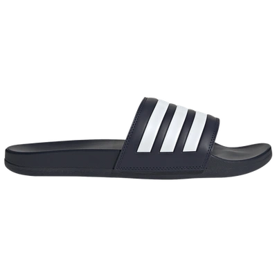 Adidas Originals Adidas Men's Adilette Comfort Slide Sandals In Navy/white