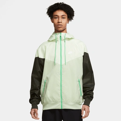 Nike Men's Sportswear Windrunner Woven Hooded Jacket In Honeydew/lime Ice