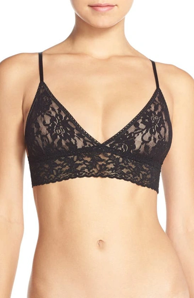 Hanky Panky Padded Lace Bralette In Black