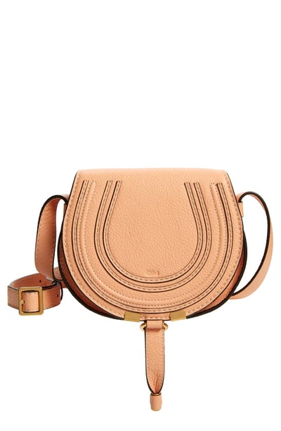 Chloé Small Marcie Crossbody Bag In Peach Bloom