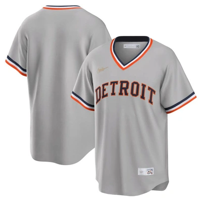 Nike Gray Detroit Tigers Road Cooperstown Collection Team Jersey