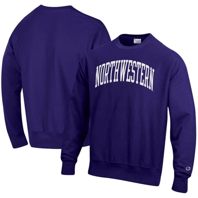 Champion Purple Northwestern Wildcats Arch Reverse Weave Pullover Sweatshirt