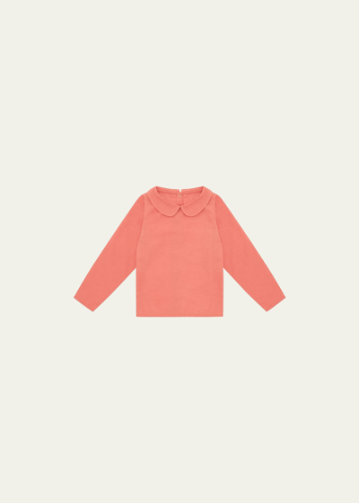 Vild - House Of Little Kid's Woven Collared Shirt In Coral