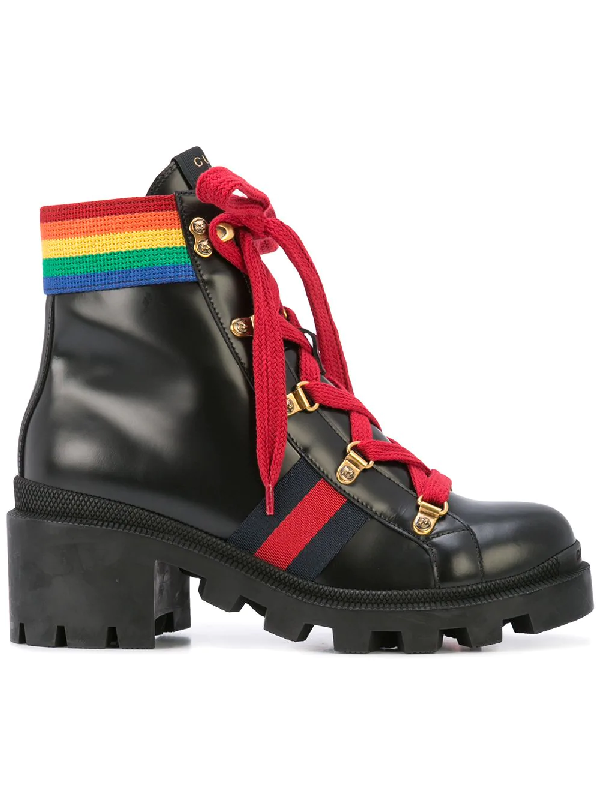 gucci boots with red laces