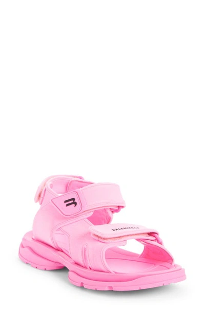 Balenciaga Tourist Nylon Sandals In Pink