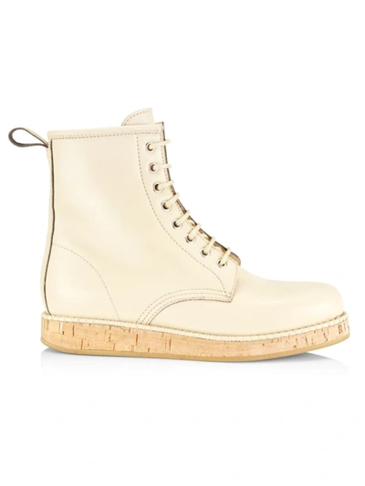 Aera Lea Vegan Leather Boots In Ivory