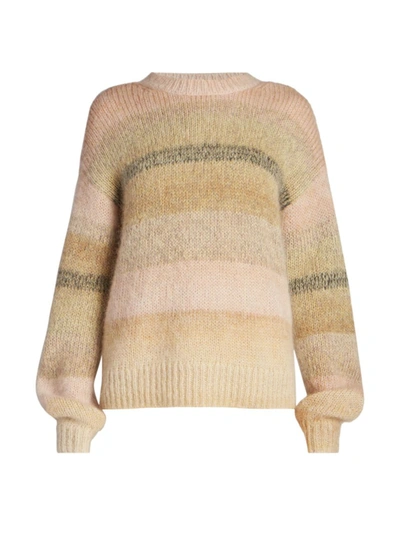 Acne Studios Kelise Dégradé Stripe Oversize Crewneck Sweater In Multi-colour