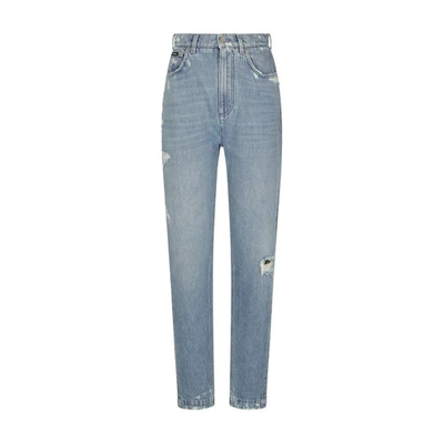 Dolce & Gabbana Jeans With Mini-ripped Details In Multicolor