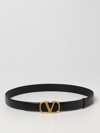 Valentino Garavani Vlogo Signature Belt In Calfskin In Black