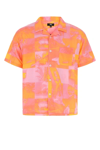 Stussy Graphic-print Short-sleeved Shirt In Pink