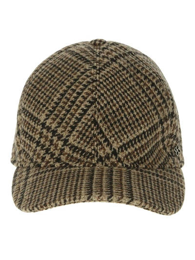 Tagliatore Check-pattern Flat Cap In Brown
