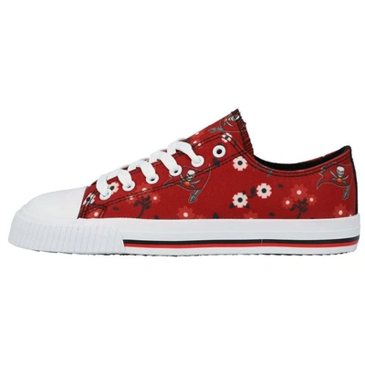 Foco Red Tampa Bay Buccaneers Flower Canvas Allover Shoes