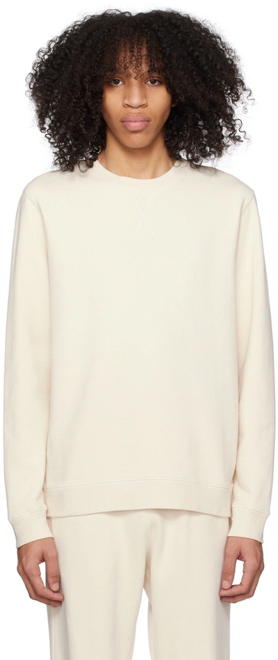 Sunspel Off-white Cotton Sweatshirt In Off White