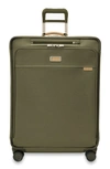 Briggs & Riley Baseline Large Expandable Spinner Suitcase In Olive
