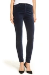 Ag Velvet Farrah High Rise Skinny Pants In Blue Night