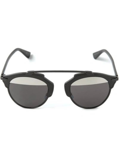Dior So Real Clubmaster-style Sunglasses In Black