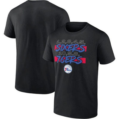 Fanatics Branded Black Philadelphia 76ers Count Hometown Collection T-shirt