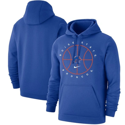 Nike Royal Boise State Broncos Basketball Icon Club Fleece Pullover Hoodie