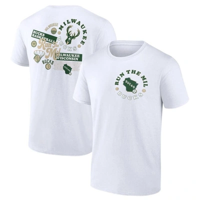 Fanatics Branded White Milwaukee Bucks Street Collective T-shirt