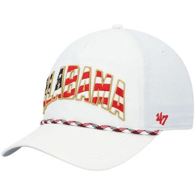 47 ' White Alabama Crimson Tide Stars And Stripes Flag Flutter Hitch Snapback Hat