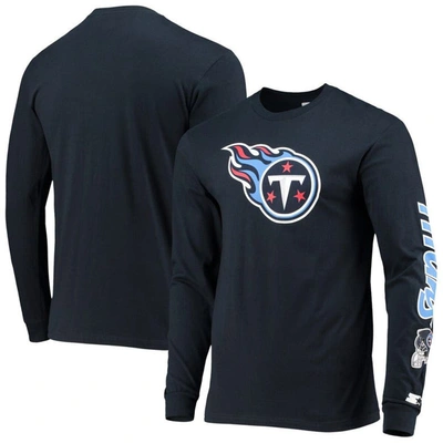 Starter Navy Tennessee Titans Halftime Long Sleeve T-shirt