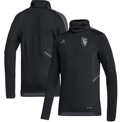 Adidas Originals Adidas Black San Jose Earthquakes Cold.rdy Raglan Warmup Pullover Jacket