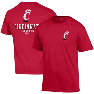 Champion Red Cincinnati Bearcats Stack 2-hit T-shirt