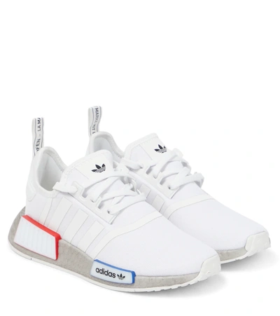 Adidas Originals Kids' Nmd R1 Sneaker In White/ White/ Grey | ModeSens