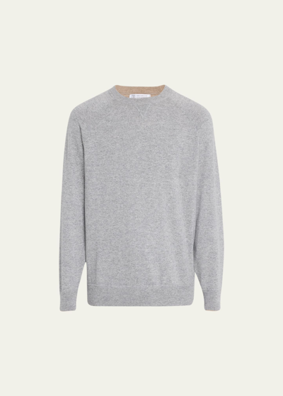 Brunello Cucinelli Cashmere Jumper In Pebble